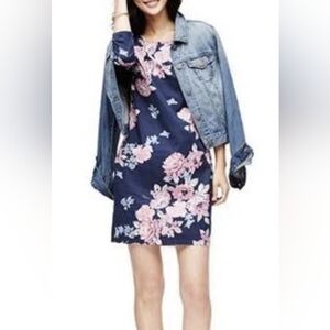 Old Navy Women's Shift Dress, Small, Navy Blue And Floral